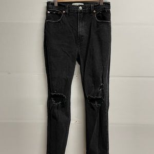 Abercrombie & Fitch The Ankle Straight Ultra High Rise Denim